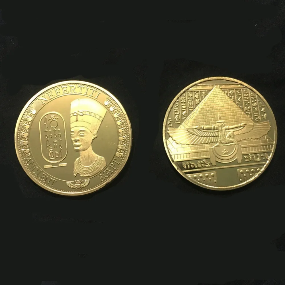 Польский монет копия золотых монет металла памятная монета Египетская царица Нефертити тиснением наградная монета искусство