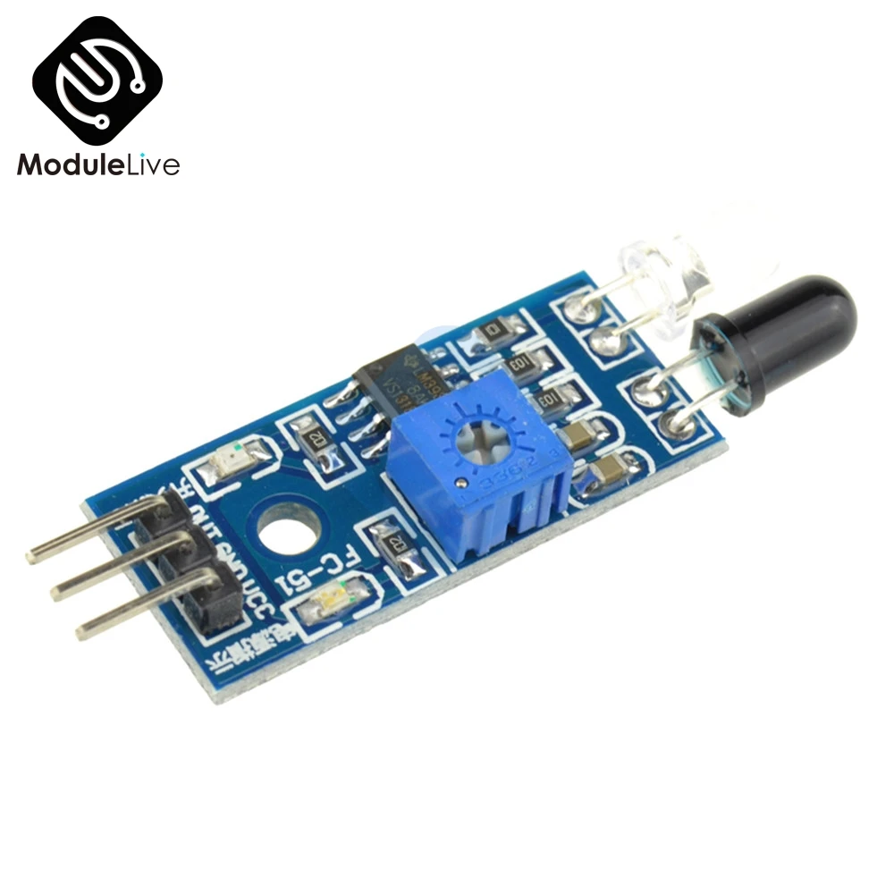 

New Diy Smart Car Robot Reflective Photoelectric 3pin IR Infrared Obstacle Avoidance Sensor Module For Arduino