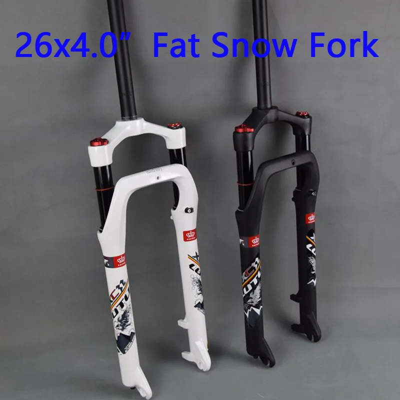 

26inch Snow Bike Fork Fat Bicycle MTB Mountain Fork Air Gas Lock Supension Forks for 4.0" Tyre