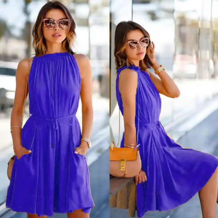 Royal Blue Mini Dress