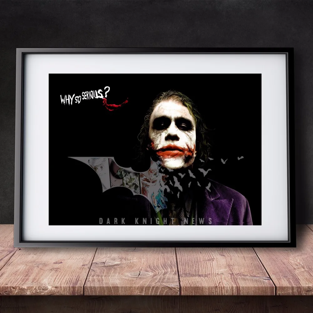 Joker Card Dark Knight Batman Art Painting Canvas Poster Wall Decor