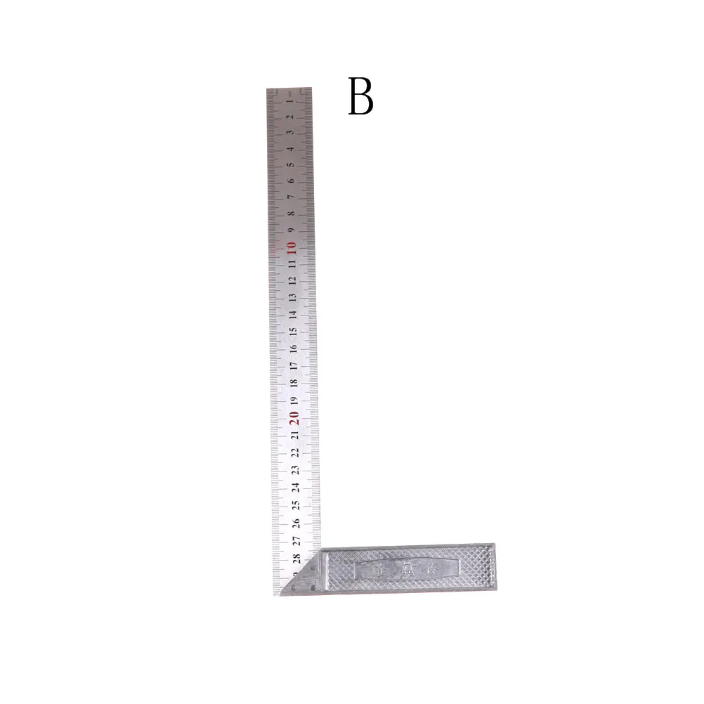 90 градусов Металл Сталь инженеры попробуйте квадратный набор древесины измерительный инструмент правый угол измерительная линейка инструменты - Цвет: B