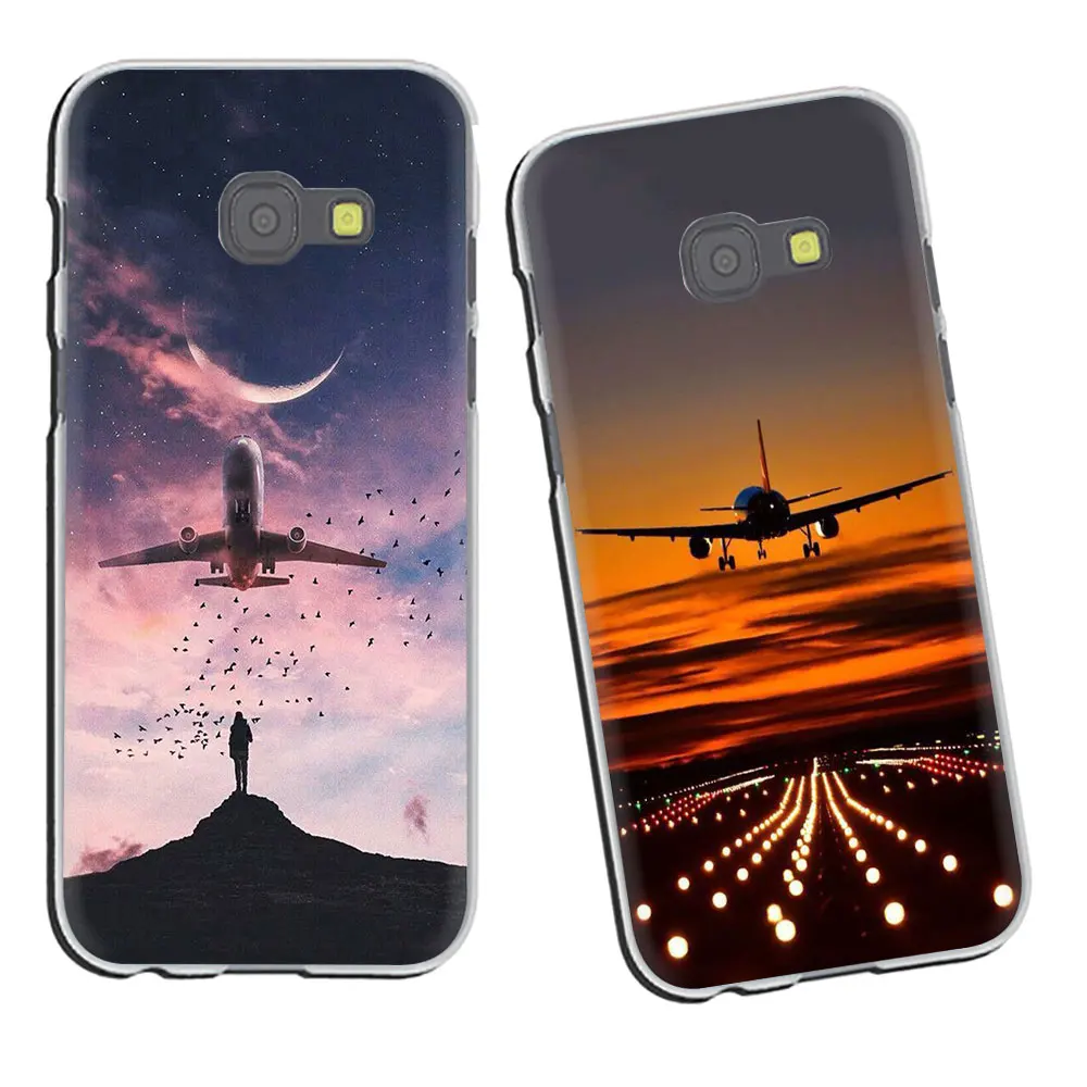Жесткий чехол для телефона Aircraft Airplane Fly Travel 2015 2016 Galaxy J7 J6 J5 J3 J2 J1 полузавернутый