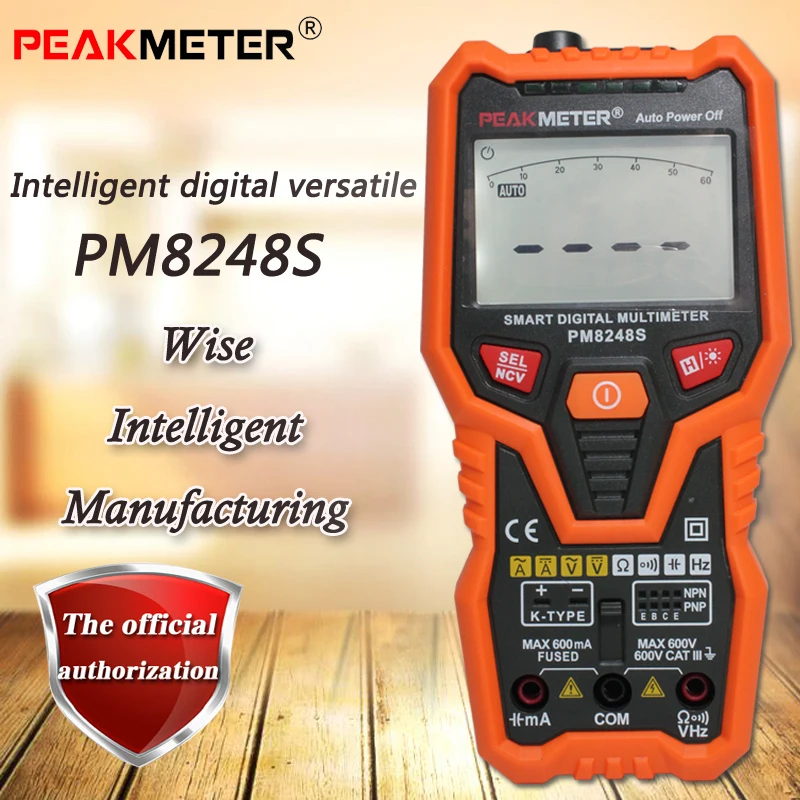 Цифровой мультиметр PEAKMETER PM8248S интеллектуальный Измеритель сопротивления