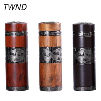 

400CC Carved purple clay vacuum flasks water bottle thermoses kettle outdoor home office drinkware