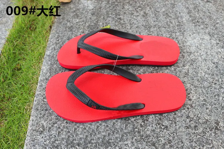 Мужские сандалии летние брендовые пляжные вьетнамки женские шлепанцы Мужская обувь летние мужские повседневные сандалии на плоской подошве - Цвет: Красный