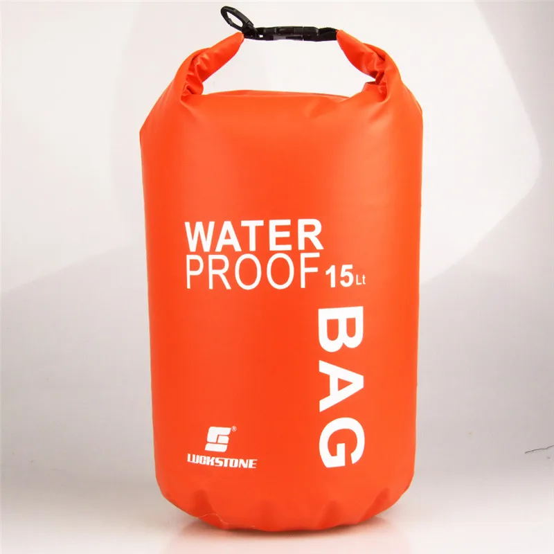 Bolsa de buceo portátil de Rafting para exterior saco de PVC impermeable plegable de natación bolsa de mano para Trekking de Río 2/5/10/15L