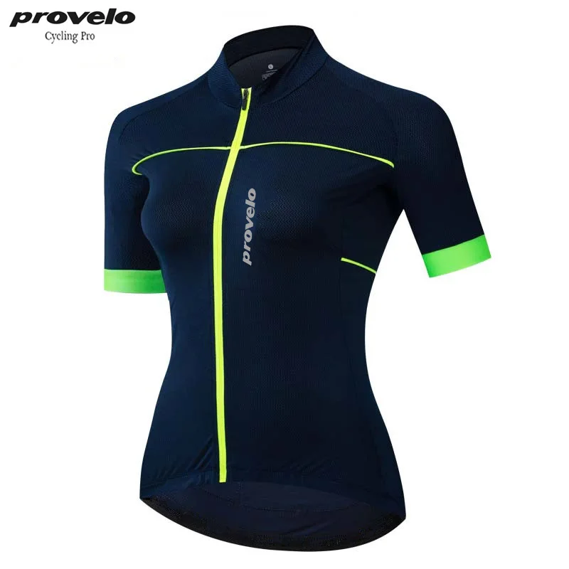 

Provelo MTB Spring Autumn Women Short Sleeve Cycling Jersey Clothing/ Pro Team Mountain Road Triathlon Wear Bicycle Shirt Bike