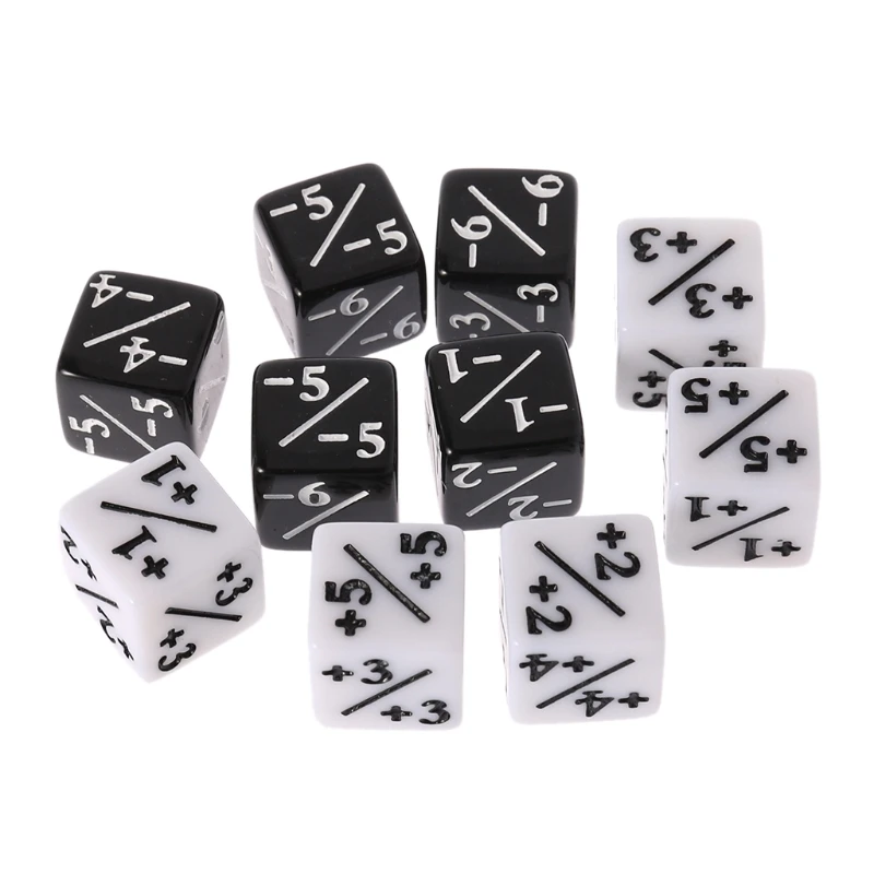 

10Pcs Math Fraction Dices Dies Six Sided D6 For Kids Children Number Learning