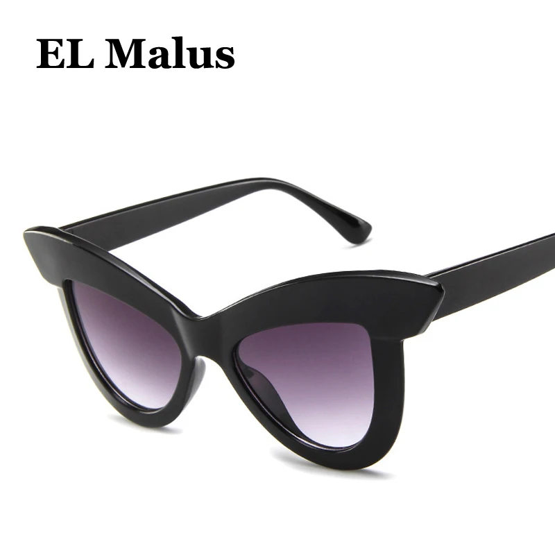 

[EL Malus]Fashion Cat Eye Frame Sunglasses Women Female Green Lens Leopard Shades Sexy Ladies Sun Glasses