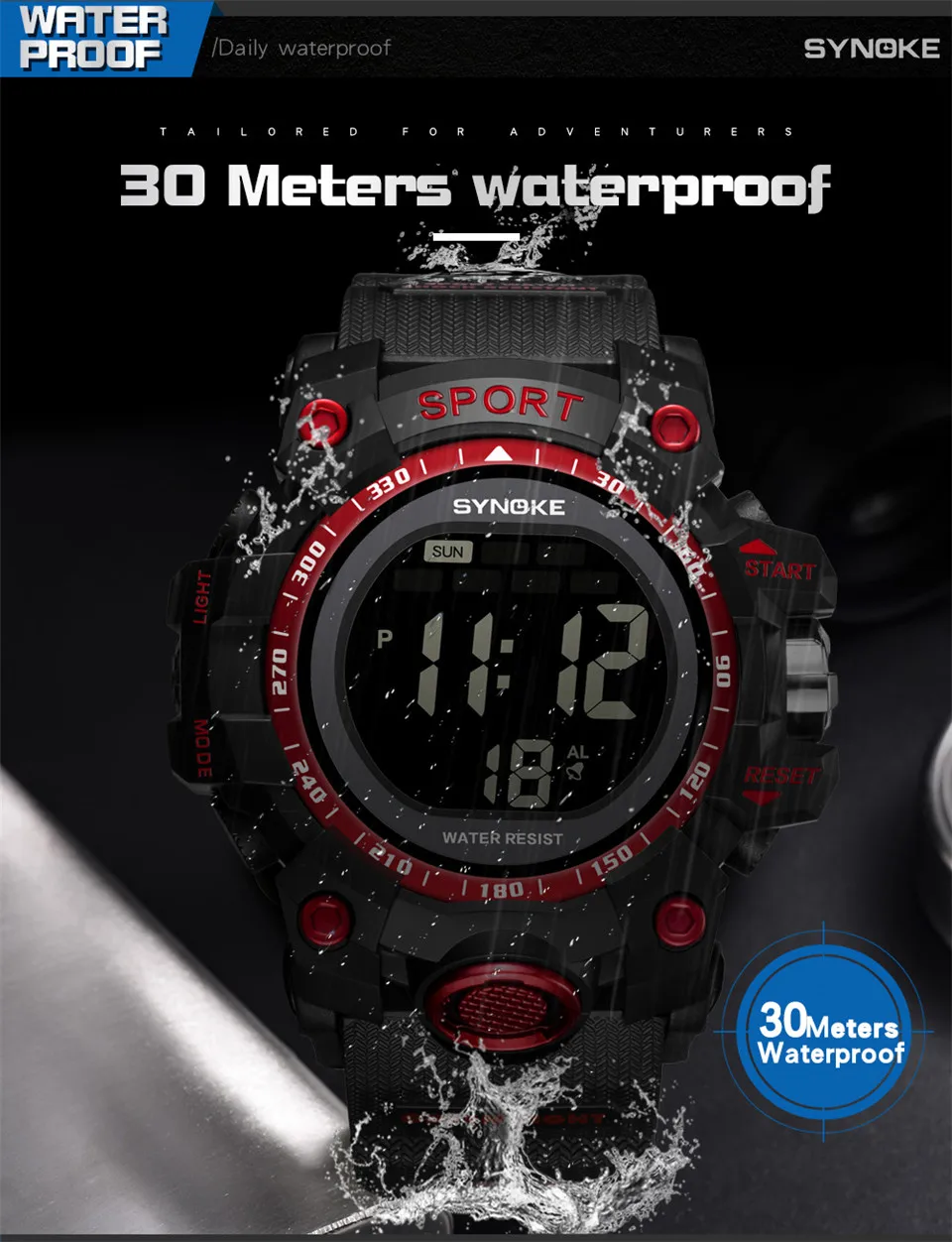 Military Wristwatch Sports Men LED Electronic Watches Fashion Digital Wrist Watches Mens Outdoor Life Waterproof Watch Hot sale (8)