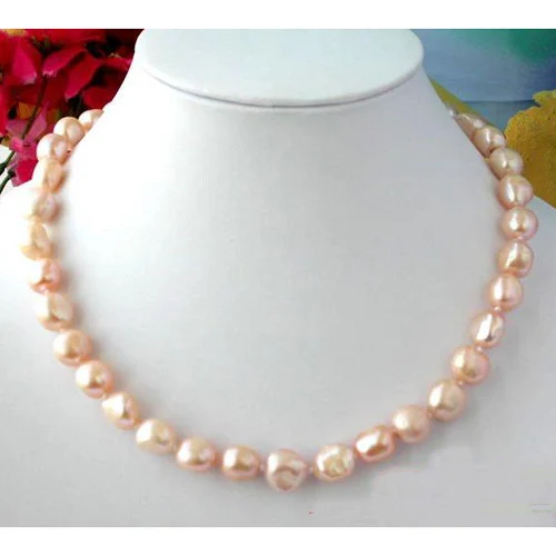Unique Pearls jewellery Store 9-10mm Baroque Freshwater Pearl Necklace Charming Women Birthday Gift FN1026 | Украшения и