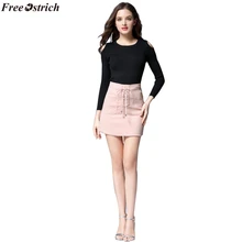 Страуса Осень Зима Высокая талия ремень юбка сплошной цвет Мода Стильный ретро Национальный Ветер вышивка теплая замшевая юбка