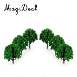 MagiDeal 20 шт. 3 дюймов Пейзаж Поезд Модель Деревья Масштаб 1/100 для сада улица двор железнодорожного пейзажа игрушка сцена