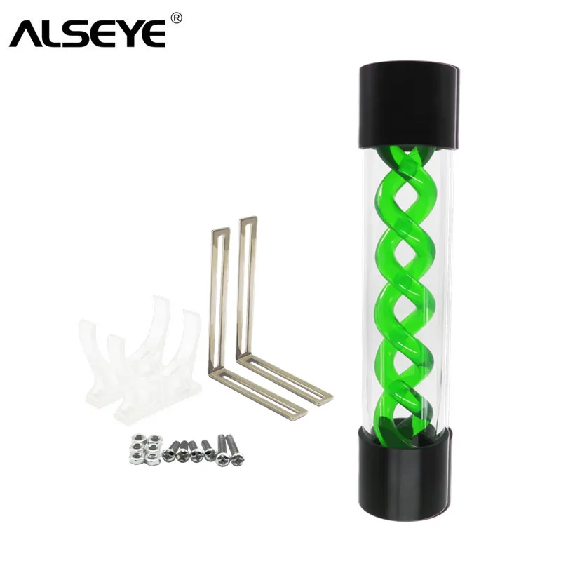 ALSEYE Water Cooler Tank DIY 255mm G1/4 T-virus Water Cooling Tank for Gaming PC (Red, Blue,Green Colors)