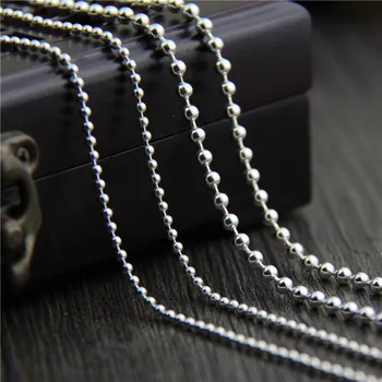 

Emith Fla Authentic 100% 925 Sterling Silver Trendy Round Ball Link Chain Necklace 2.0mm Thickness Necklace Chain Jewelry Unisex