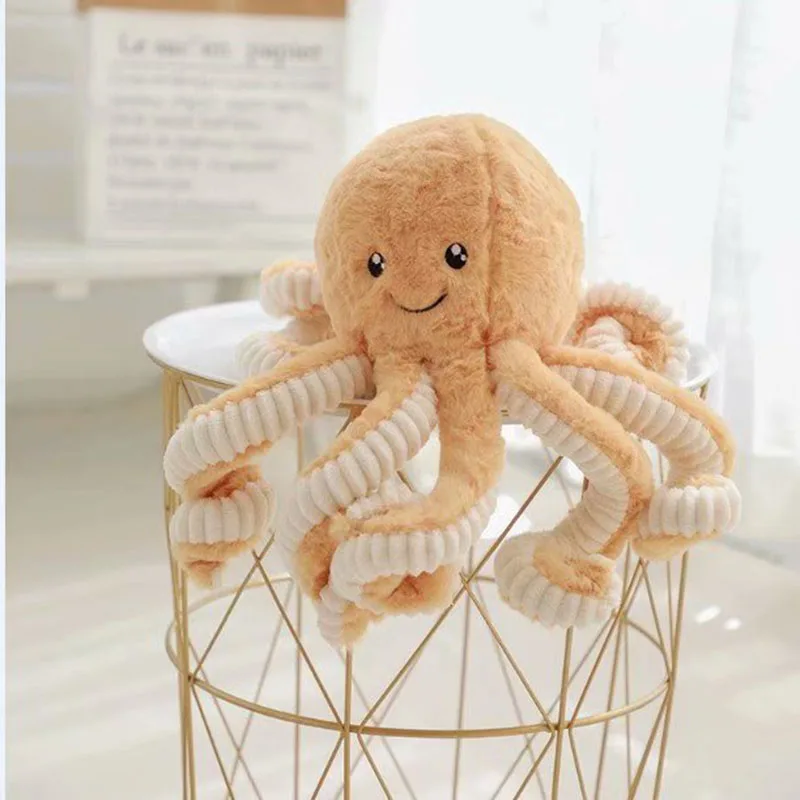 18 см креативный милый осьминог плюшевые игрушки осьминог куклы-Киты и мягкие игрушки плюшевая Маленькая подвеска подушка с видом моря подушка - Цвет: Brown