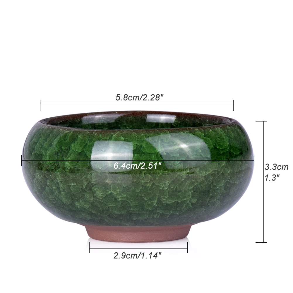 WITUSE милый лед трещина Глазурованный керамический контейнер горшки для влагозапасающего растения цветок бонсай горшки растительный ящик для домашнего офиса 6,4*3,3 см
