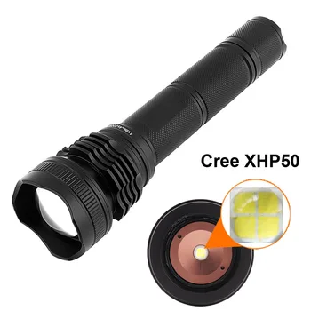 

Powerful XHP50 /XHP70 LED Flashlight Torch Lantern 2500 lumens Outdoor Zoom Light Lamp 26650 Tactical zoomable Flash Light