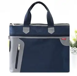 Новый двойной слой Повседневная мода Бизнес портфель сумка большая емкость документ файл мешок Организатор Офис Школьные принадлежности
