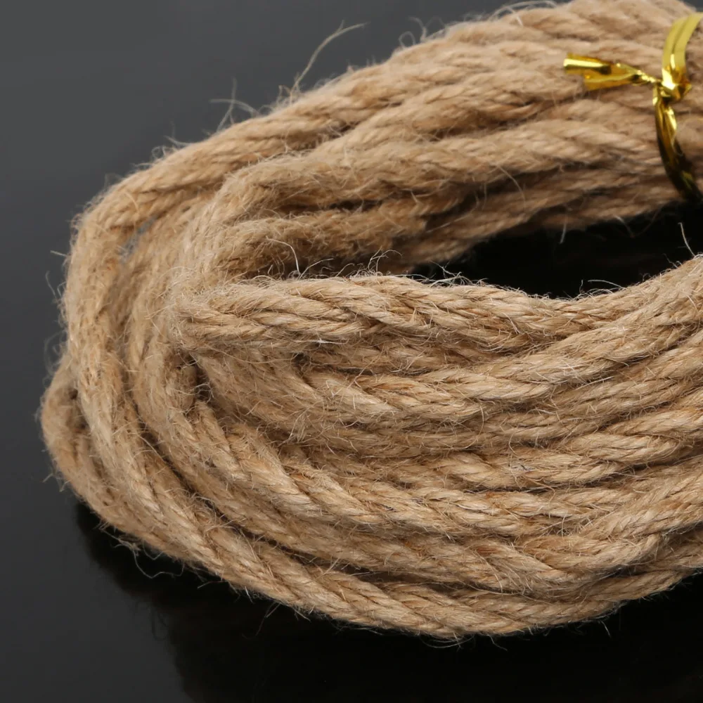 Natural Hessian jute Twine Rope 2/4/6mm Burlap Ribbon For DIY Rustic Wedding Christmas Party Decoration Accessories 5M/lot
