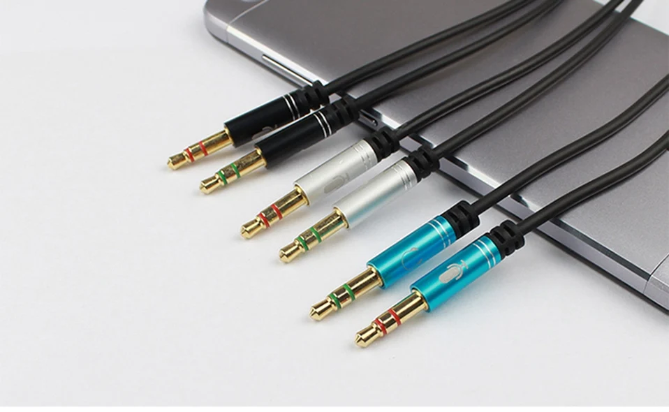 Phone Earphone Audio Extension Cable 30cm 3.5mm Jack 2 in 1 Male to Female AUX Cord Extender for Computer Laptop Headphones &nbsp; &nbsp;&nbsp; (4)