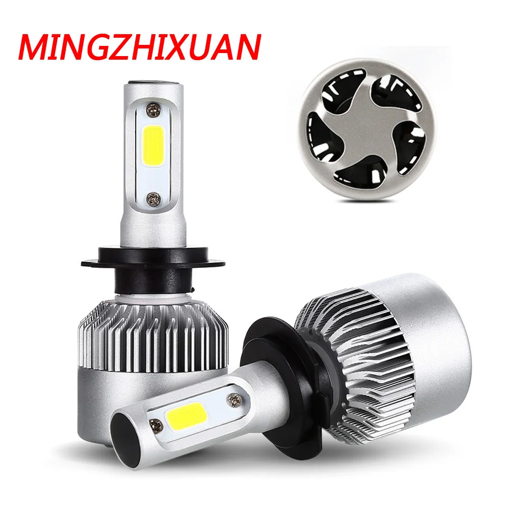 2pcs H7 H4 LED H11 H1 H3 9005 9006 Car Headlight Lamp 72W 8000LM 12V Automobile lamp COB Chips white 6500K Super Bright | Автомобили и