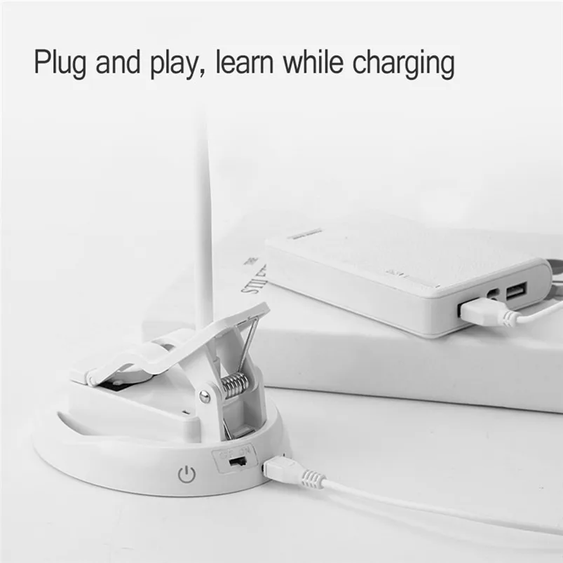 USB Remote Rechargeable Sensor LED Desk Lamp Eye Protection Bed Table Reading Lamp Clip Light Remote Control Luces 40MR0515