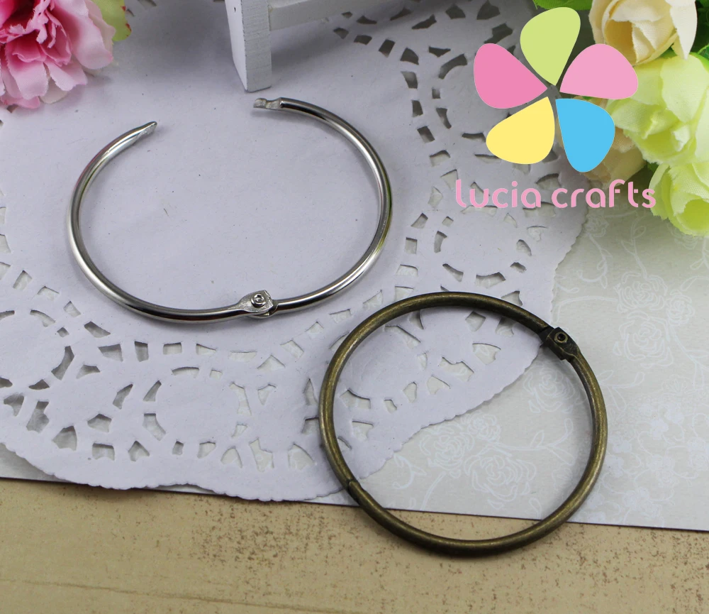 Распродажа Lucia crafts 19 мм/51 мм/63 мм серебристо бронзовое металлическое кольцо для