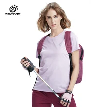 Tectop летняя дизайнерская УФ устойчивая спортивная одежда футболки Футболка Slim Fit Топы открытый бег спорт быстросохнущая футболка для женщин