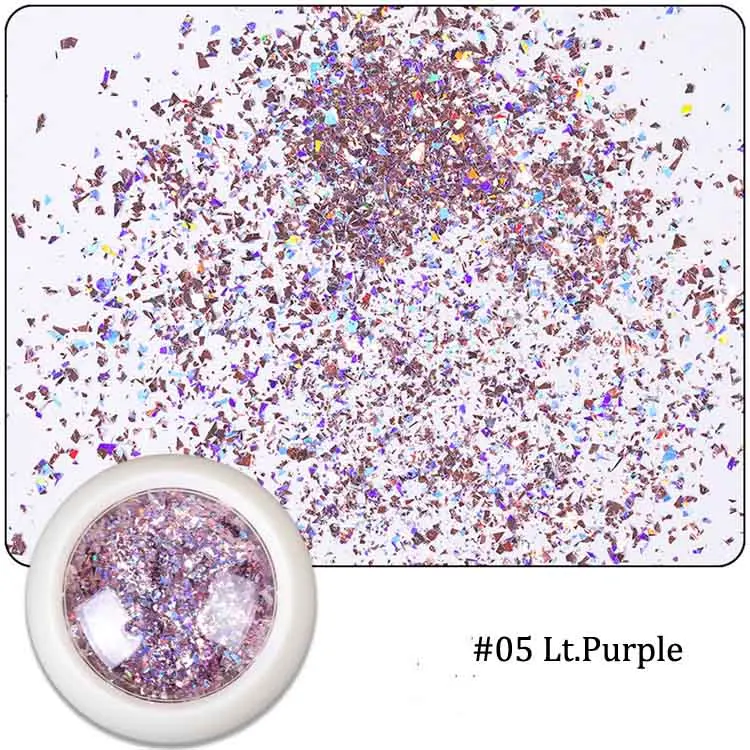 1 коробка высокого качества супер голографическая Мерцающая снежинка 2x2 мм "бархатная галактика" пигмент, дизайн ногтей, УФ смола, гель для ногтей, акрил для ногтей, jy - Цвет: LT purple