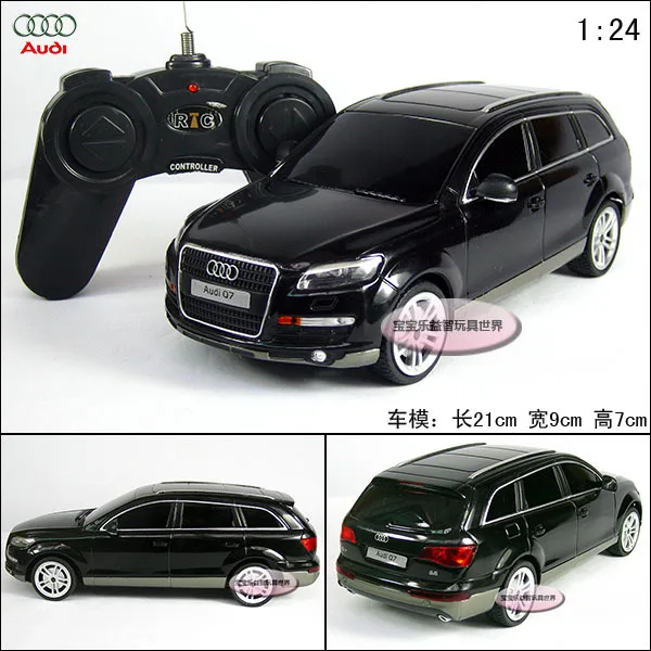 New black AUDI q7 suv RC toy car remote control car models educational toys free air mail en