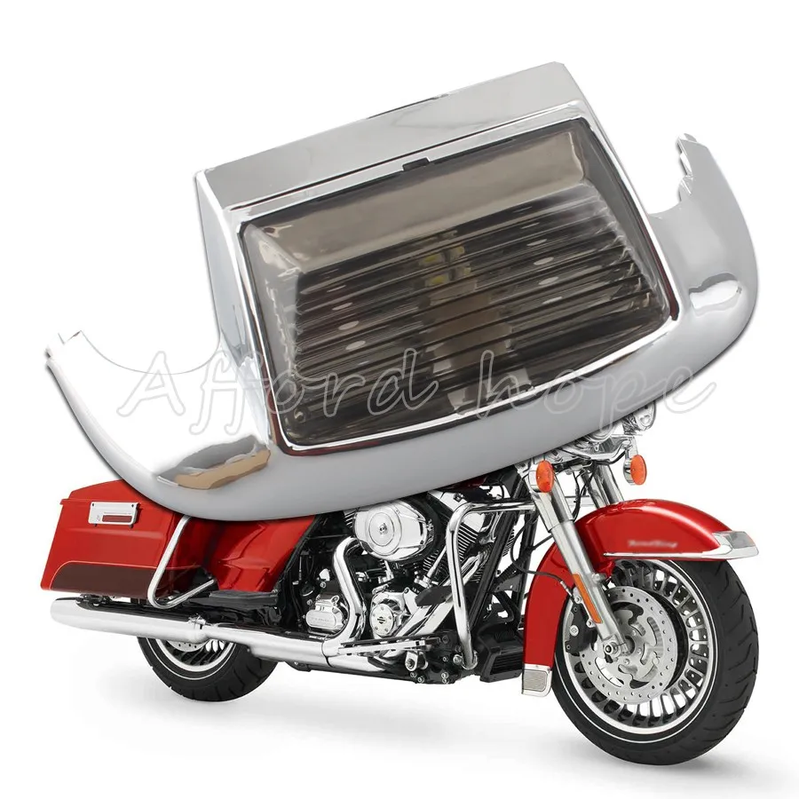ABS хром дым передний наконечник крыла светодиодный свет для Harley FLHTCU FLSTC FLHT FLHRC классический брызговик отделка дальнего света