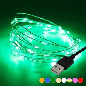 

low power consumption 50LEDs 5V USB led string lights Copper Wire Lamp For Christmas Festival Wedding Party Holiday Decoration