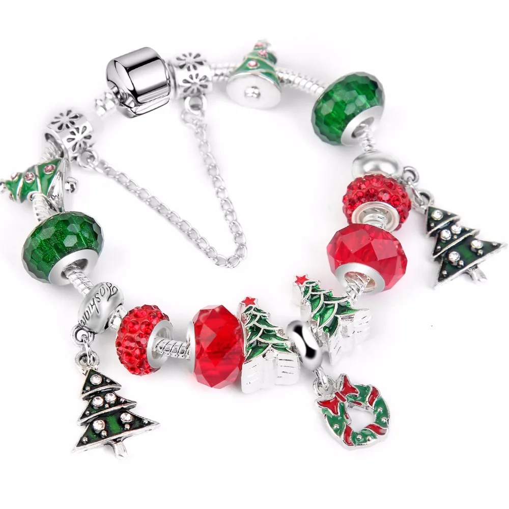 Конфеты подвеска в виде трости Санта-подарочная коробка бисер DIY подходит для Для женщин браслет ювелирных изделий рождественские подарки предпочтительным