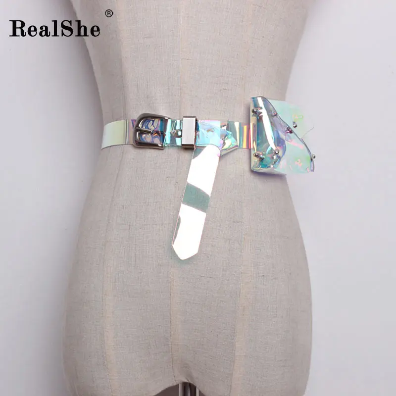 RealShe PVC Belts Fashion Plastic Adjustable Women Belts For Women 2018