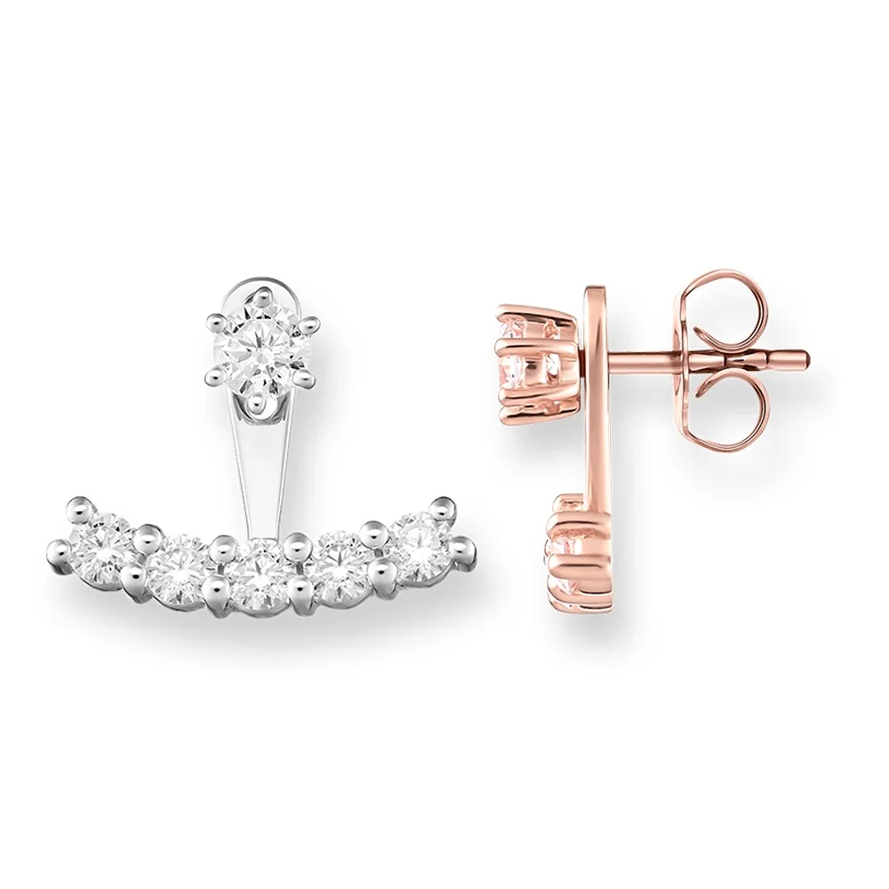 Arc CZ проложить уха Коты Серьги Новая мода Томас Стиль серьги-гвоздики 925 пробы Серебряные ювелирные изделия Ts серьги для Для женщин