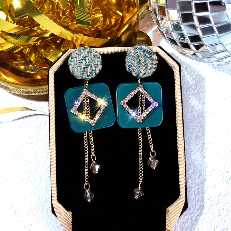 

wedding drop earrings jewelry earrings gift gold Rhinestone big earrings crystal earrings wholesale price