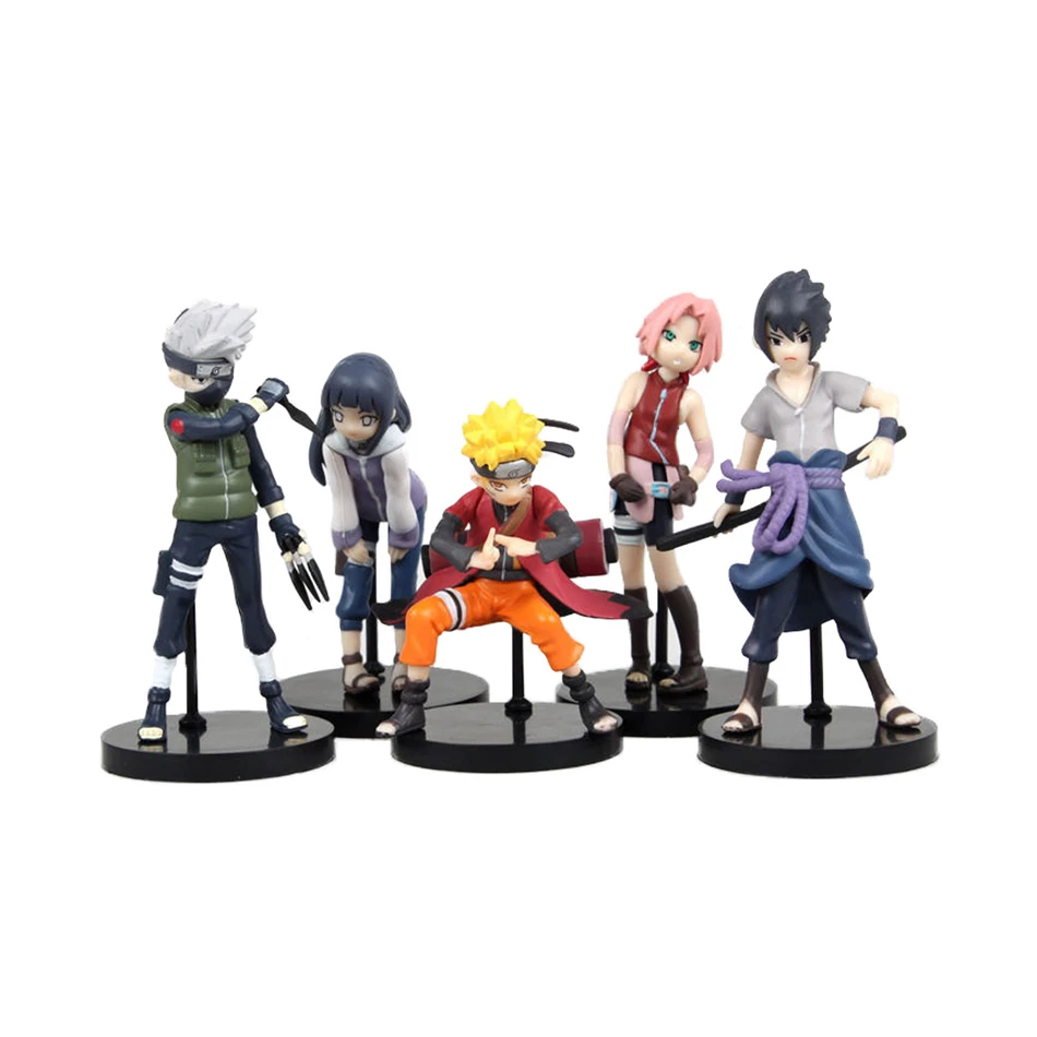 Xinduplan 5 Pcs Naruto Anime Sasuke Kakashi Sakura Hinata Lucu Kartun Gambar Aksi Mainan 10 Cm Pvc Model Koleksi Anak Anak 0579 Kids Collection Figure Actionaction Toys Aliexpress