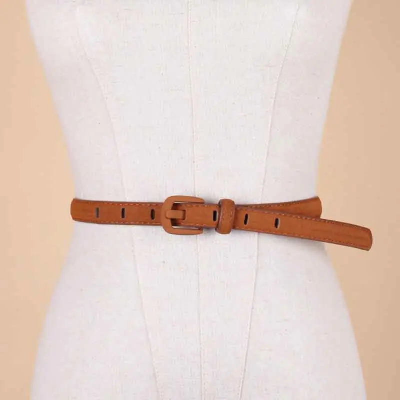 

Women's Trendy Belt Decoration Wild Pants Band Needle Spray Paint Buckle Rich Velvet Leather Belt