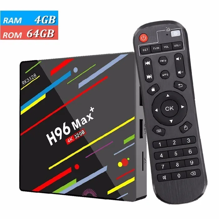 4G 64G H96 MAX Plus 2G 16G Смарт ТВ-бокс на Rockchip RK3328 Android 8,1 tv Box 4 Гб ram 32 ГБ/64 Гб Rom 4K H.265 USB3.0 двойной wifi телеприставка - Цвет: 4G 64G
