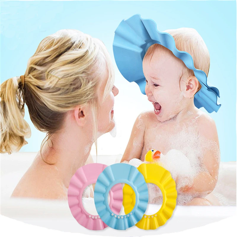 New Arrival Lovely Adjustable Baby Hat Toddler Kids Shampoo Bathing