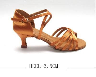 Высокая стоимость; Обувь для бальных танцев; кроссовки; обувь для латинских танцев; женские импортные атласные мягкие оксфорды; износостойкая подошва; BD216 - Цвет: Deep heel 55mm