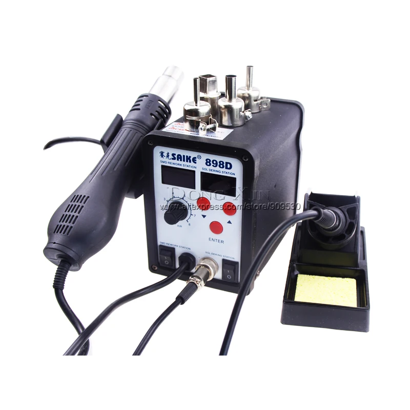 

SAIKE 898D 2 in 1 Soldering Station Hot Air Gun+welding Iron 220V SAIKE-898D SAIKE898D