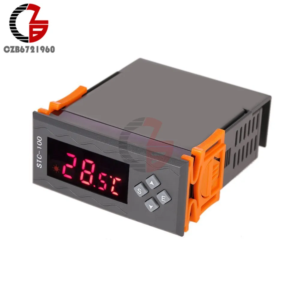 

STC-100 DC 110V-240V 220V 10A LED Digital Display Temperature Controller Thermostat Regulator with NTC Sensor- 50- 110 Celsius