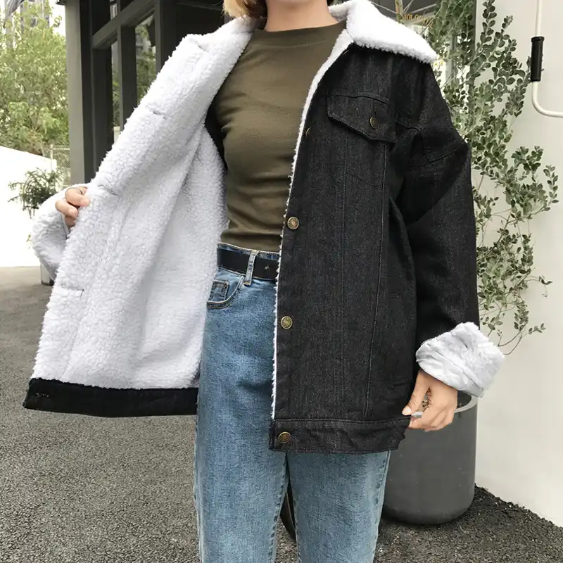 jean jacket under overcoat