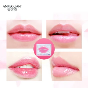 AUQUEST 10pcs Lip Mask Pink Collagen Hydrogel Lip Plumper Patches Moisturizing Dry Skin Repair Hydrated