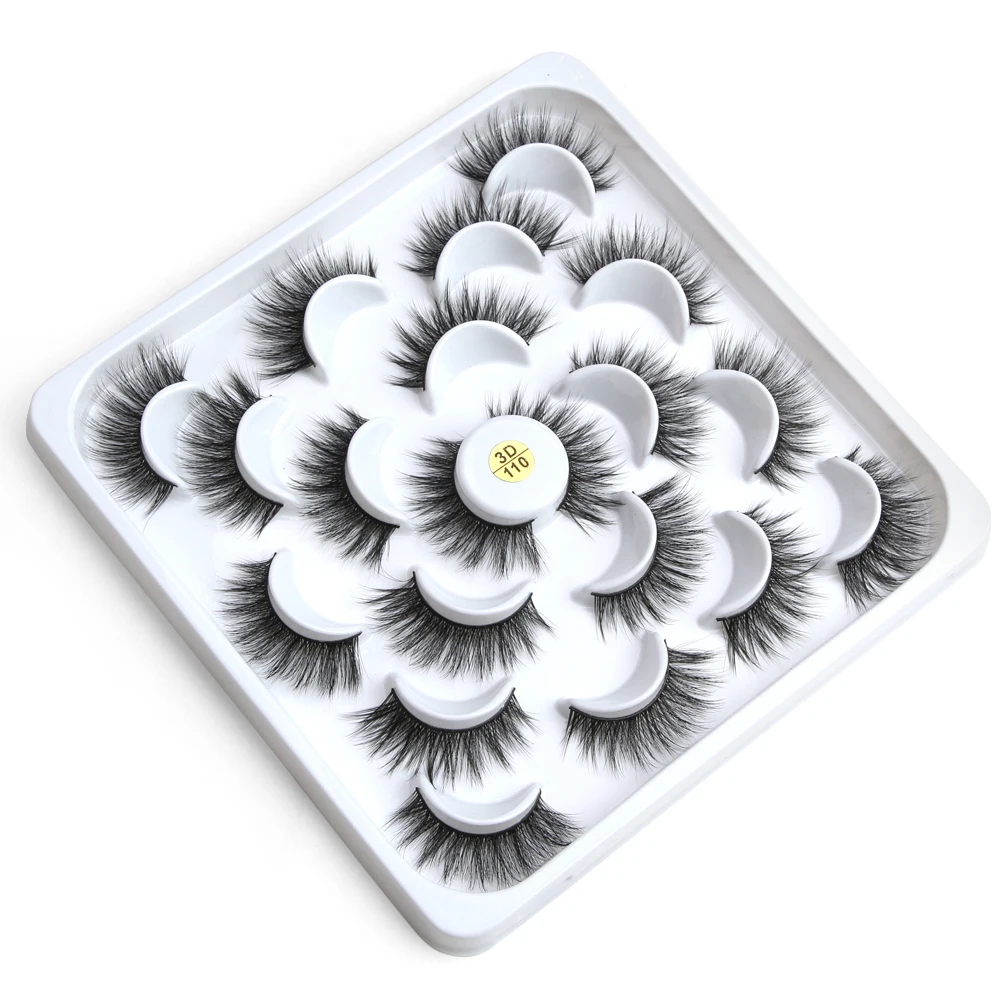 

10 Pairs Natural False Eyelashes Fake Lashes Long Makeup 3D Mink Lashes Handmade Eyelash Extension Mink Eyelashes For Beauty