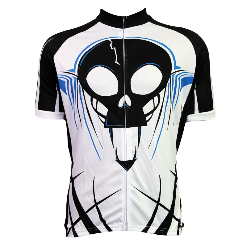 

New Scared skeleton Alien SportsWear Mens Cycling Jersey Cycling Clothing Bike Shirt Size 2XS TO 5XL