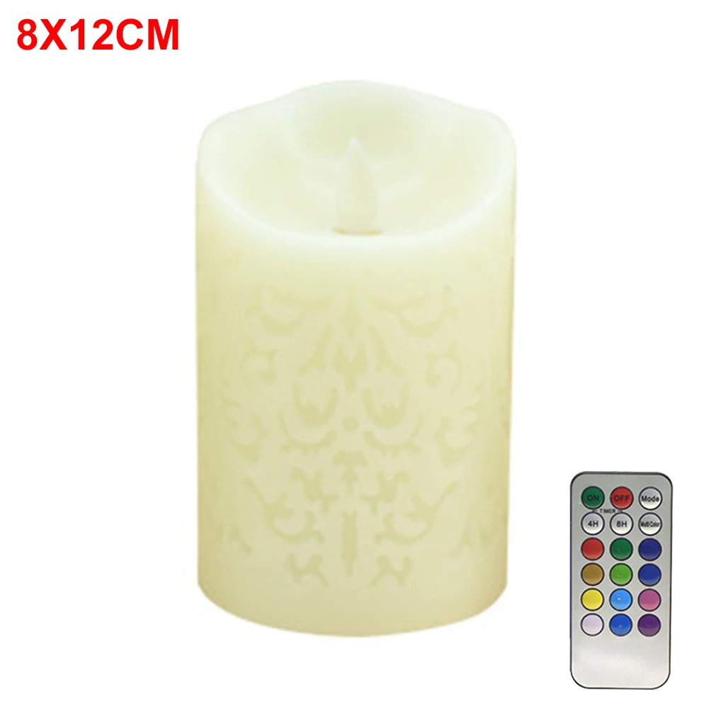 

Decorative Candle Light Definite Time Flameless Energy Saving Openwork Pattern Led Novelty Table Electronic Remote Control Home